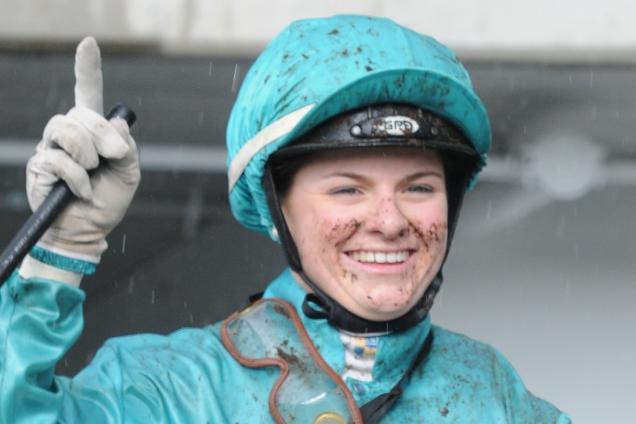 Alysha Collett after winning aboard Northern Glory